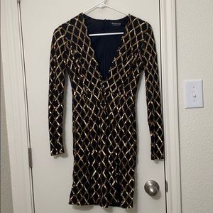 Gold sequin dress